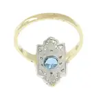 9ct gold topaz & diamond ring