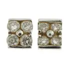 18ct gold diamond cluster stud earrings