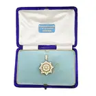 Victorian gold diamond and split pearl pendant