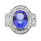 18ct gold tanzanite and diamond dress ring