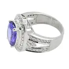 18ct gold tanzanite and diamond dress ring