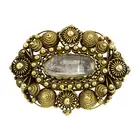 Late 19th century rock crystal floral brooch
