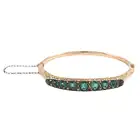 Edwardian 9ct gold GTD & diamond hinged bangle