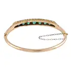 Edwardian 9ct gold GTD & diamond hinged bangle