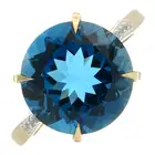 9ct gold topaz single-stone ring