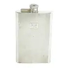 Silver hip flask by James Dixon & Sons