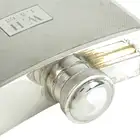 Silver hip flask by James Dixon & Sons