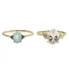 Two 9ct gold gem & diamond rings