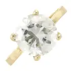 Cubic zirconia single-stone ring