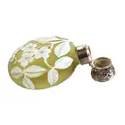 Victorian yellow cameo circular scent bottle 