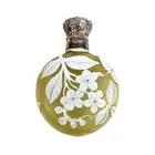 Victorian yellow cameo circular scent bottle 