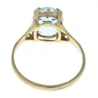 9ct gold aquamarine single-stone ring