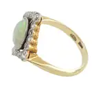 Edwardian 18ct gold opal and diamond ring