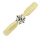 18ct gold diamond single-stone ring