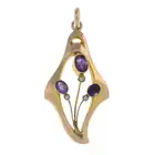 Early 20th 9ct gem pendant, Murrle Bennett &Co.