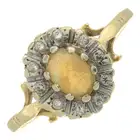 Citrine & diamond cluster ring