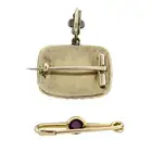 Two gem-set brooches