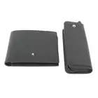 Montblanc black leather pen pouch and wallet