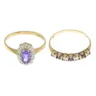 Two 9ct gold gem-set rings