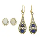 Two pairs of gem earrings