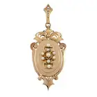 Late 19th century gold split pearl locket