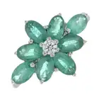 18ct gold emerald & diamond dress ring