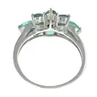 18ct gold emerald & diamond dress ring
