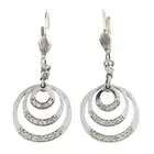 Diamond circle drop earrings