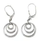 Diamond circle drop earrings