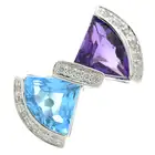Topaz, amethyst & diamond dress ring 