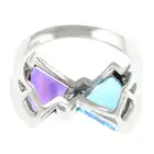 Topaz, amethyst & diamond dress ring 