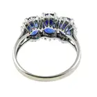 9ct gold kyanite & diamond cluster ring
