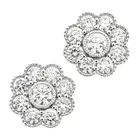 18ct gold diamond cluster earrings