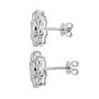 18ct gold diamond cluster earrings