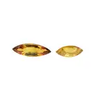 Two marquise-shape yellow sapphires, 4.99ct