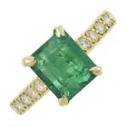 18ct gold emerald & diamond ring 