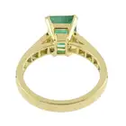 18ct gold emerald & diamond ring 