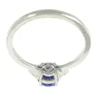 Platinum tanzanite & diamond ring