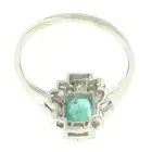 Emerald & diamond dress ring