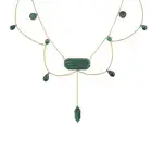 Victorian 15ct gold malachite fringe necklace