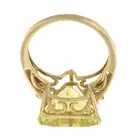 9ct gold quartz & diamond ring