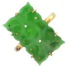 Carved jade dress ring
