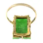 Carved jade dress ring