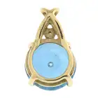 Topaz & diamond pendant
