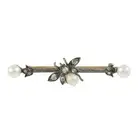 Late 19th c. cultured pearl & diamond fly brooch