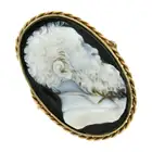 Onyx cameo ring