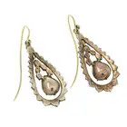 19th century rose-cut diamond drop earrings