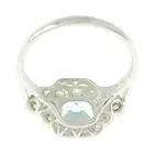 Aquamarine & diamond dress ring