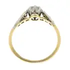 Diamond ring, with diamond line shoulders