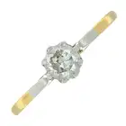 Mid 20th century diamond single-stone ring